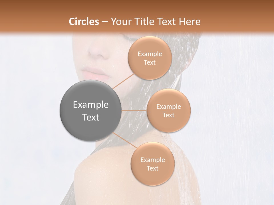 Shampoo Closed Girl PowerPoint Template