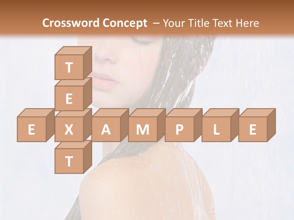 Shampoo Closed Girl PowerPoint Template