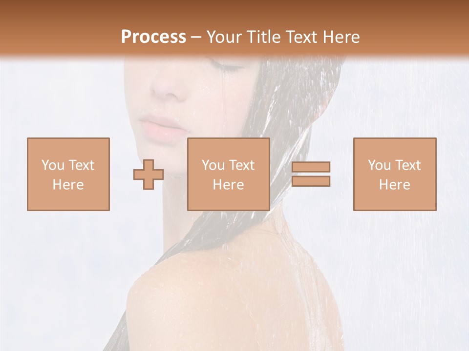 Shampoo Closed Girl PowerPoint Template