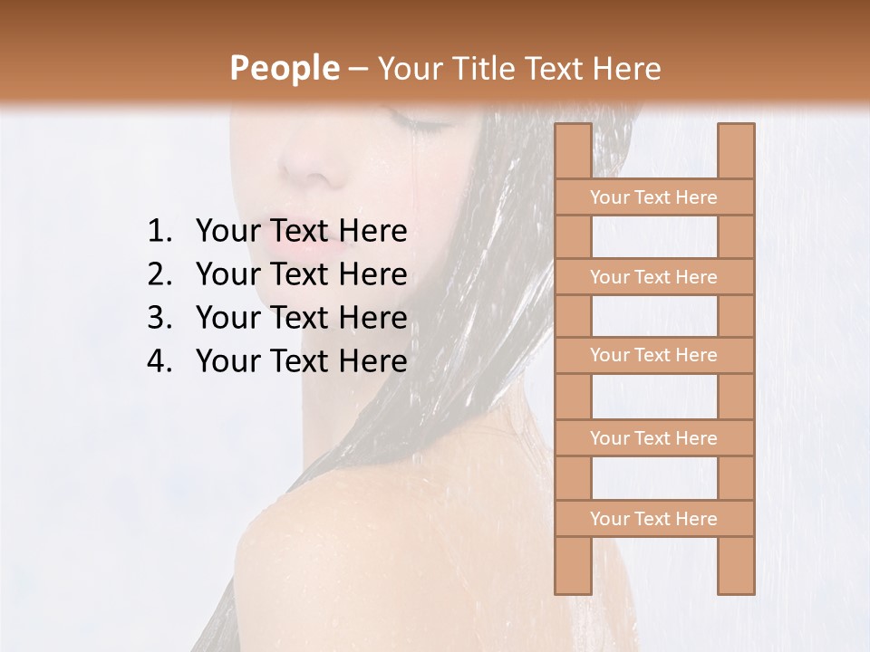 Shampoo Closed Girl PowerPoint Template