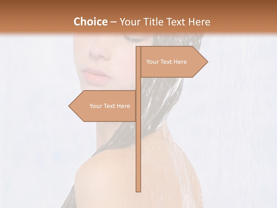 Shampoo Closed Girl PowerPoint Template