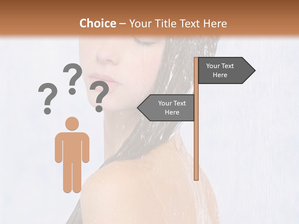 Shampoo Closed Girl PowerPoint Template
