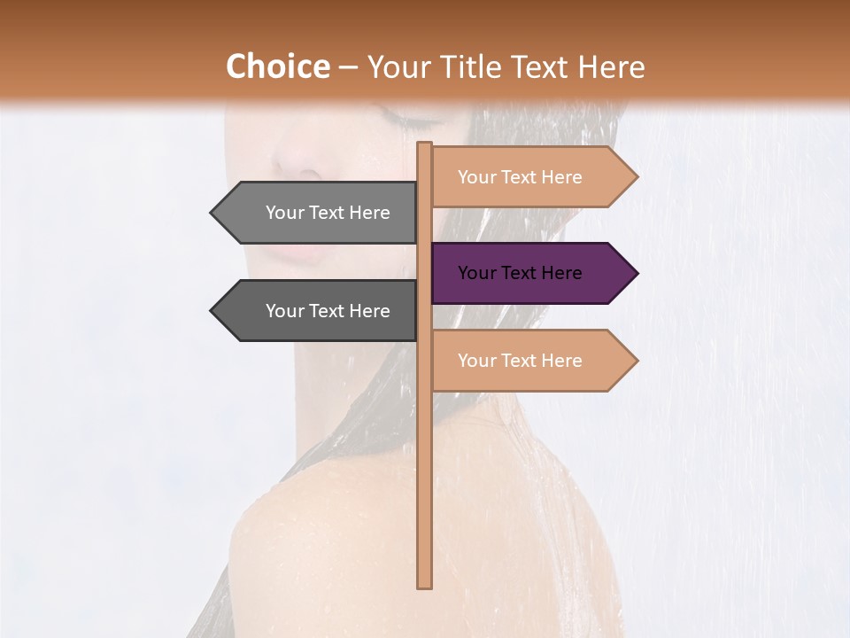 Shampoo Closed Girl PowerPoint Template