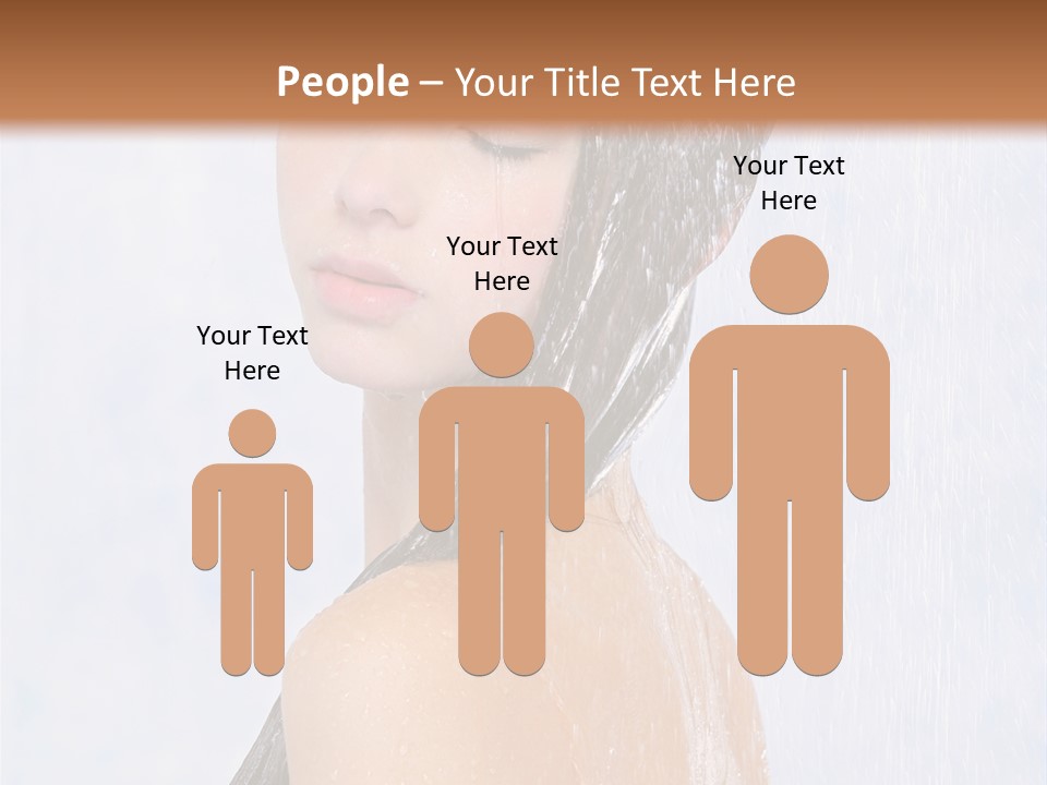 Shampoo Closed Girl PowerPoint Template