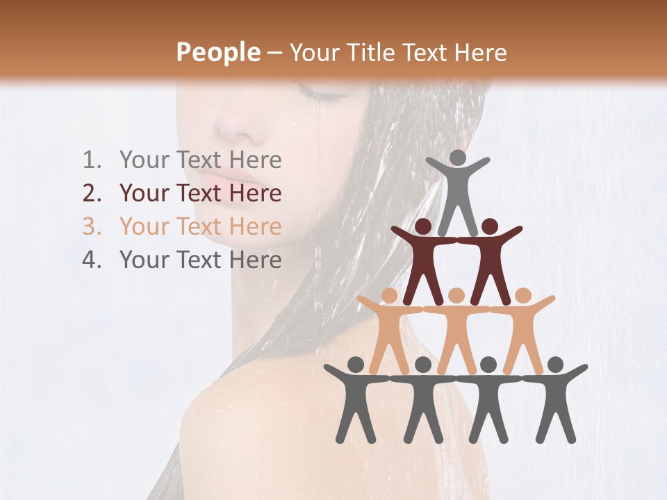 Shampoo Closed Girl PowerPoint Template