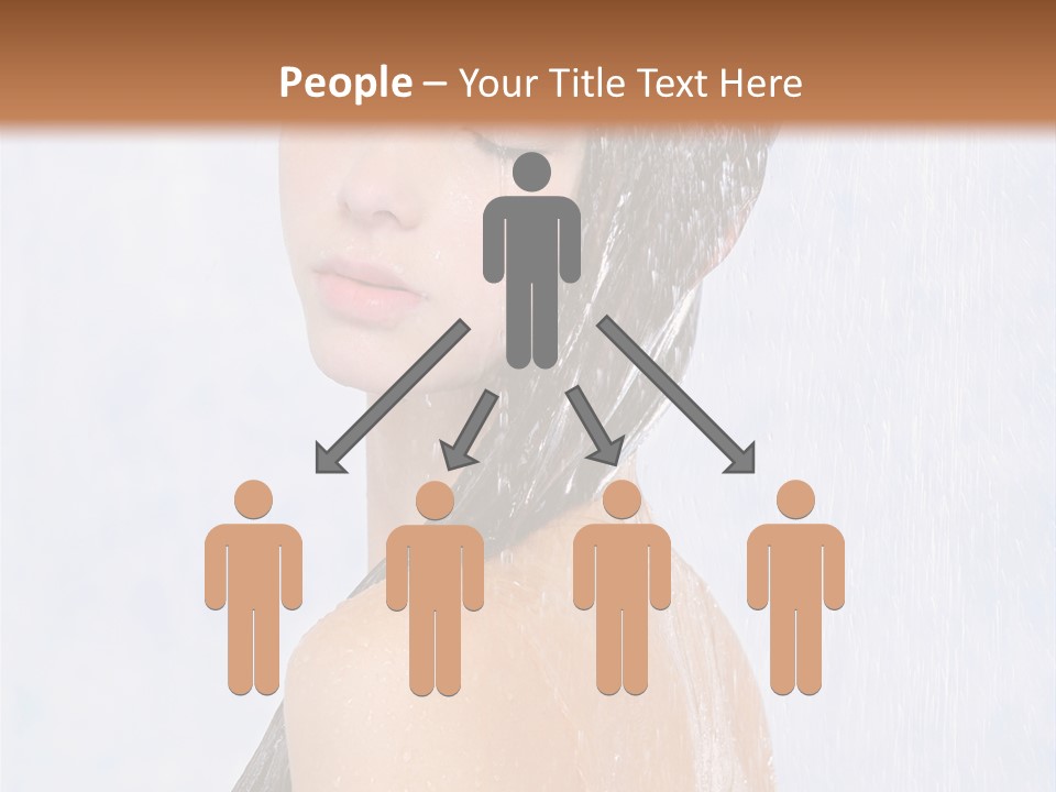 Shampoo Closed Girl PowerPoint Template