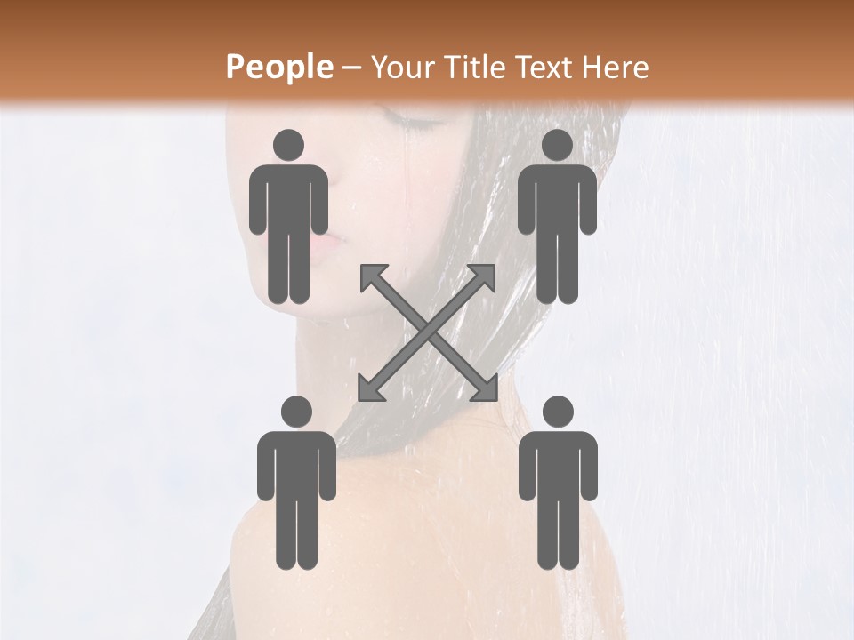 Shampoo Closed Girl PowerPoint Template