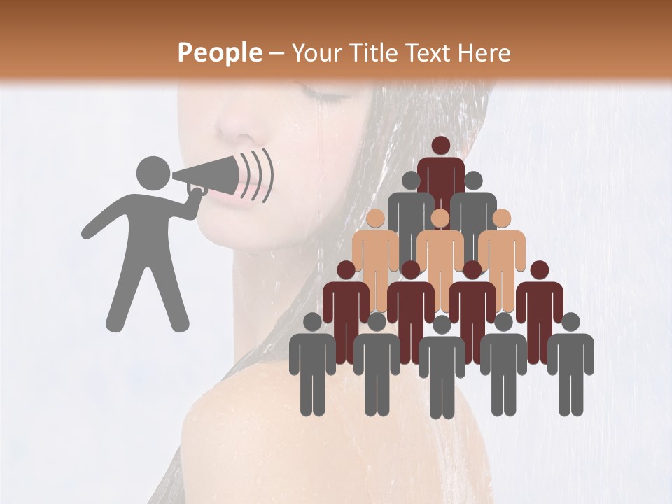 Shampoo Closed Girl PowerPoint Template