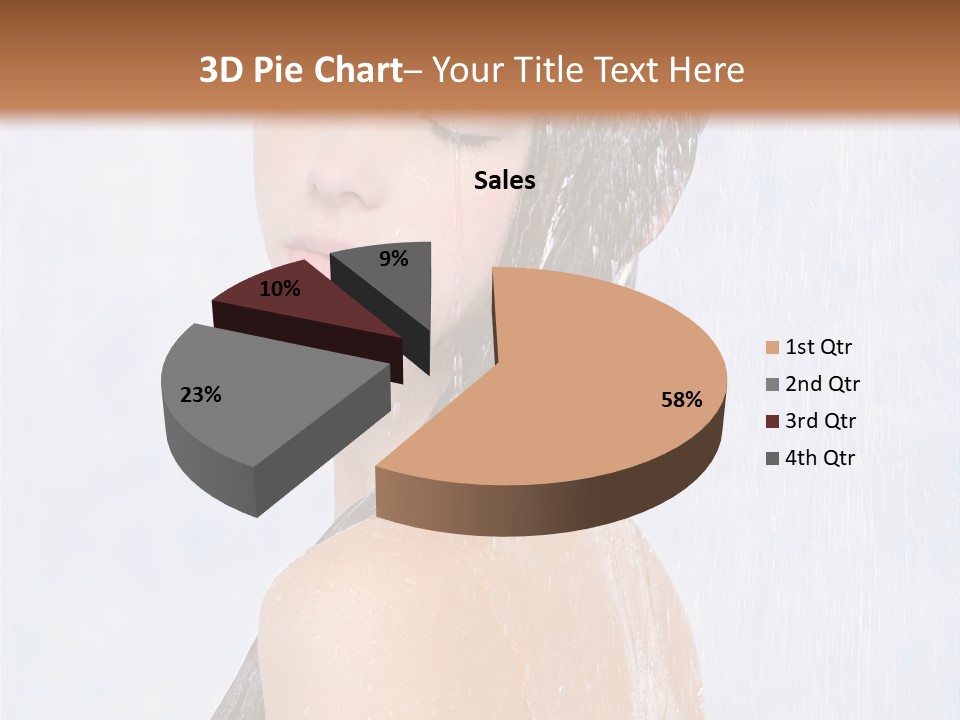 Shampoo Closed Girl PowerPoint Template