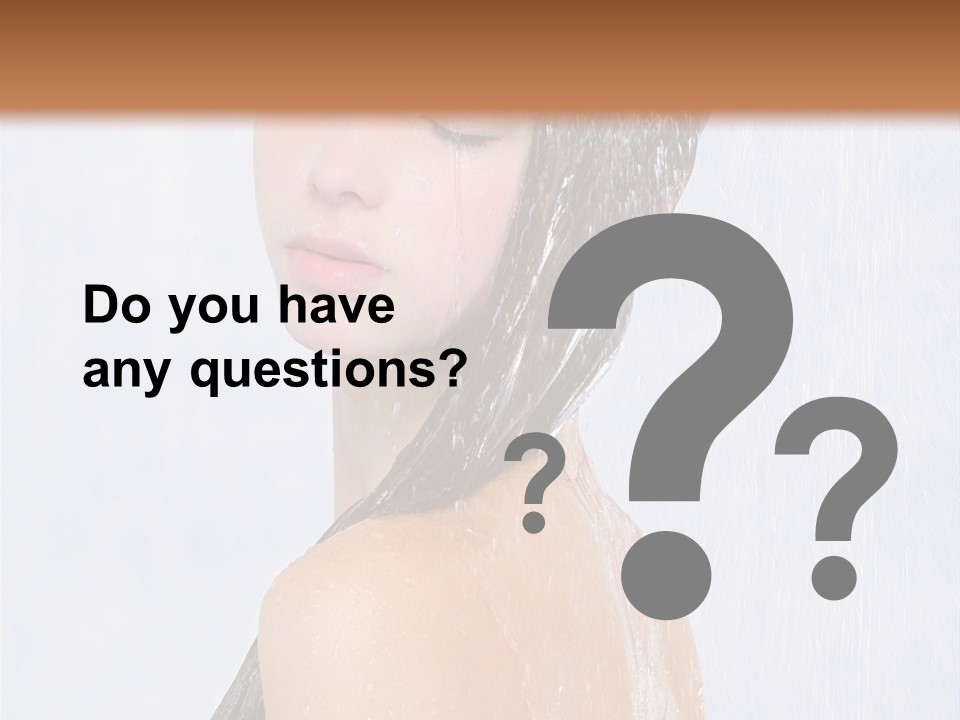 Shampoo Closed Girl PowerPoint Template