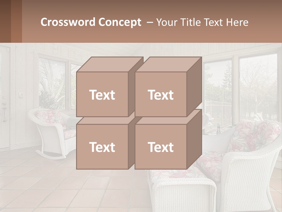 Furniture Suburban Window PowerPoint Template