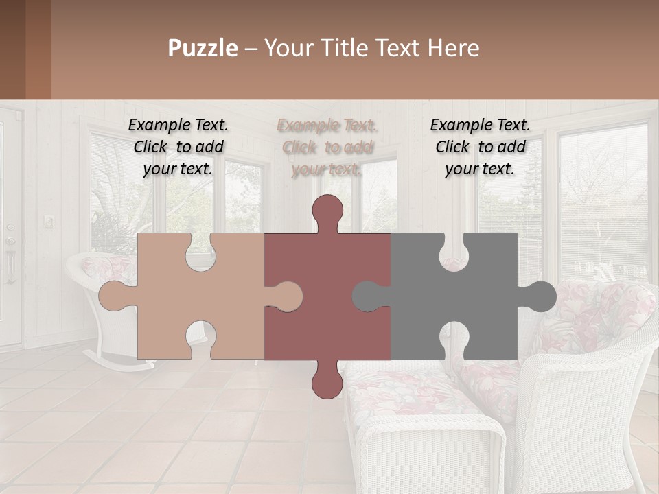 Furniture Suburban Window PowerPoint Template