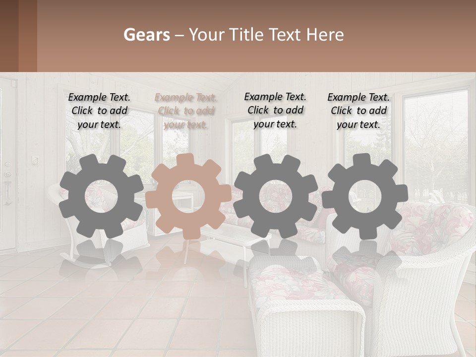 Furniture Suburban Window PowerPoint Template