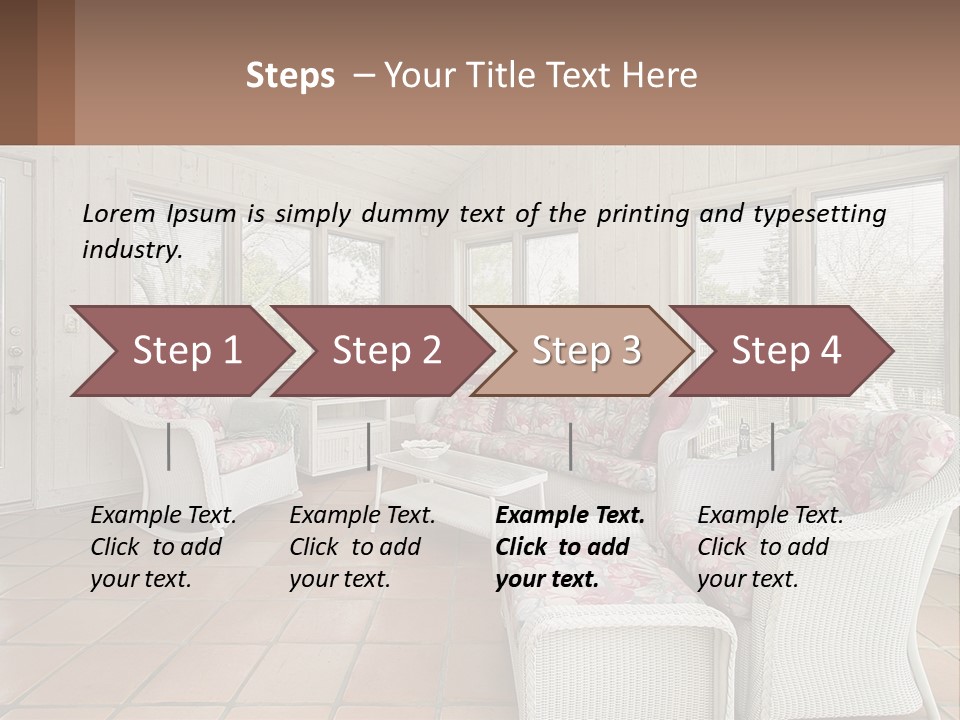 Furniture Suburban Window PowerPoint Template