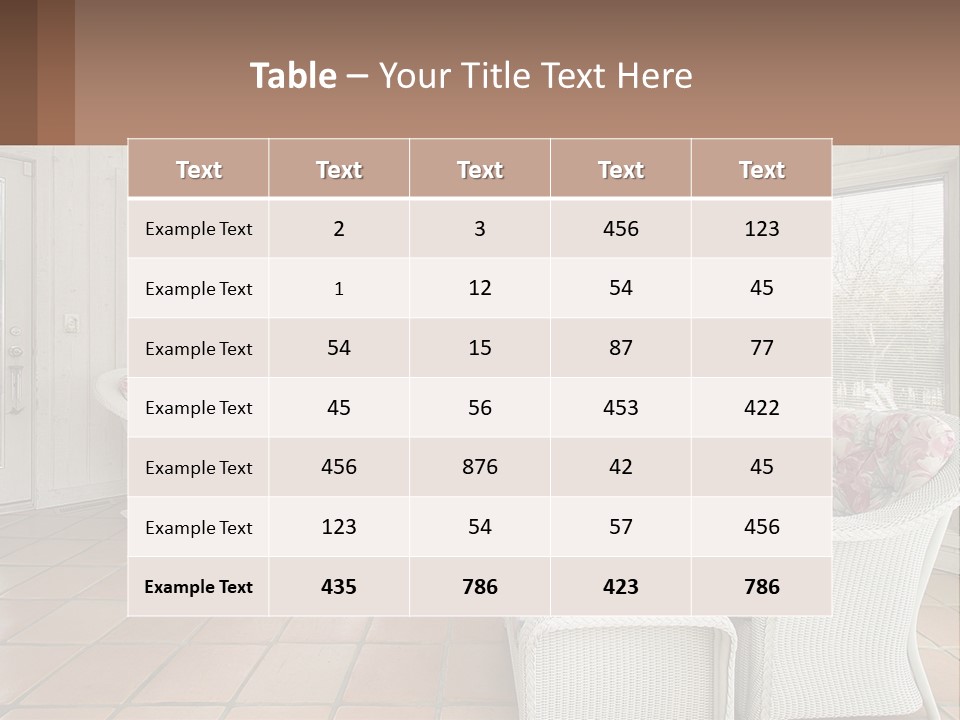 Furniture Suburban Window PowerPoint Template