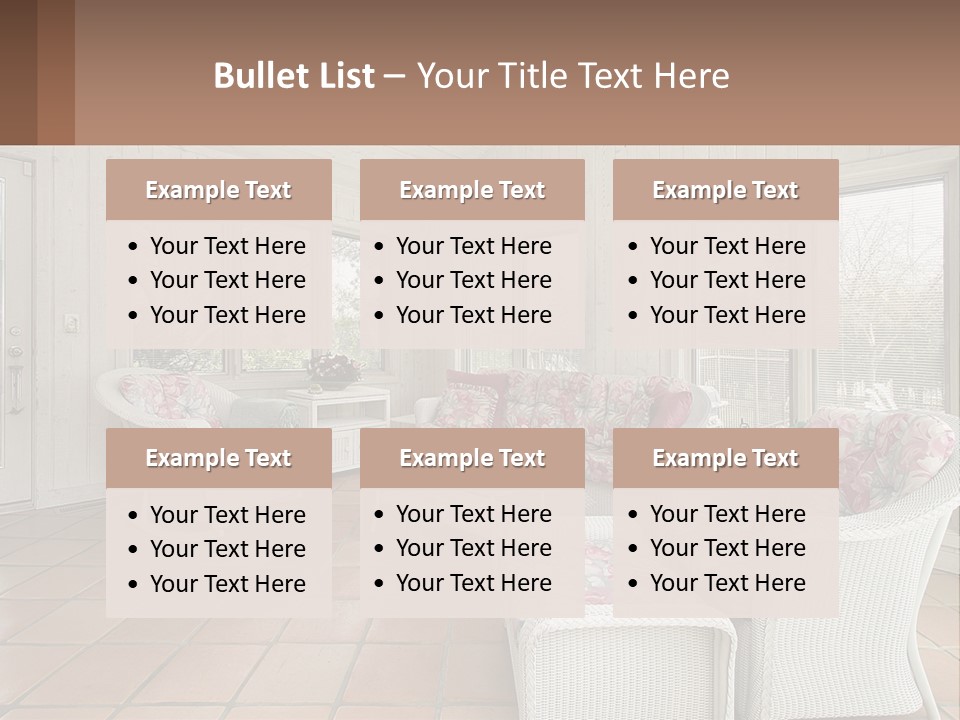 Furniture Suburban Window PowerPoint Template