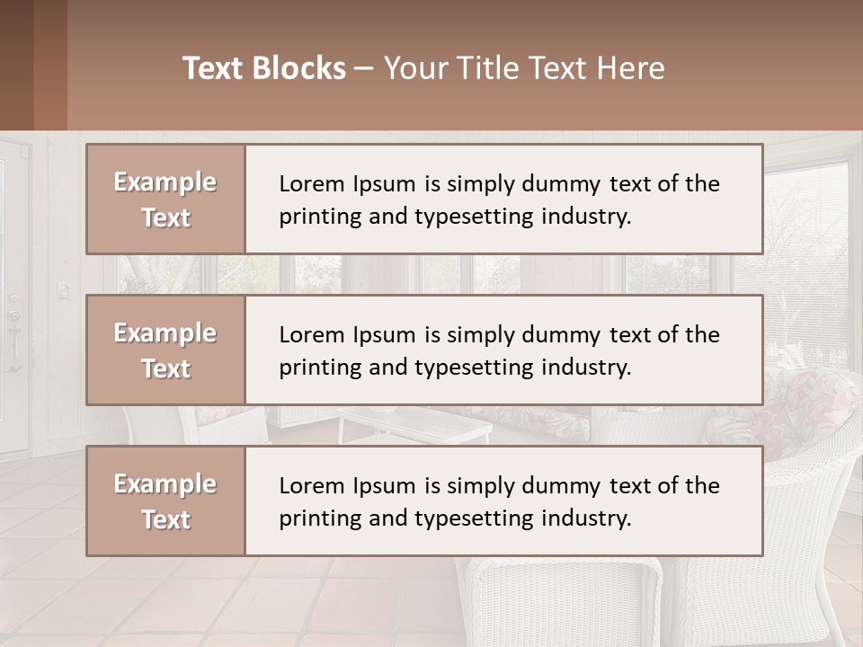 Furniture Suburban Window PowerPoint Template