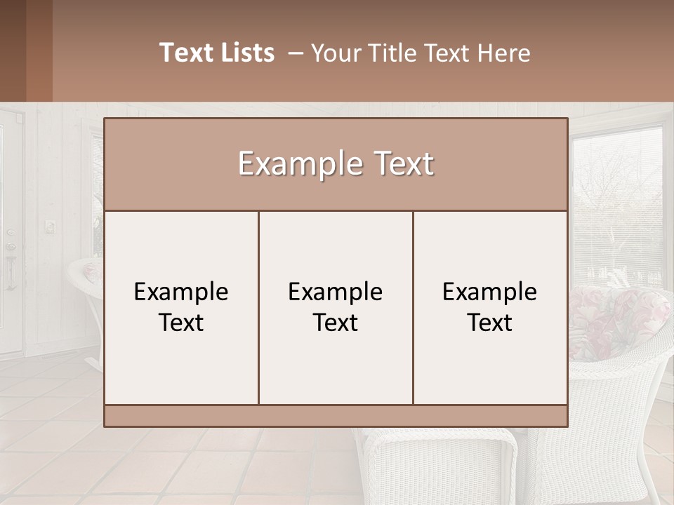 Furniture Suburban Window PowerPoint Template