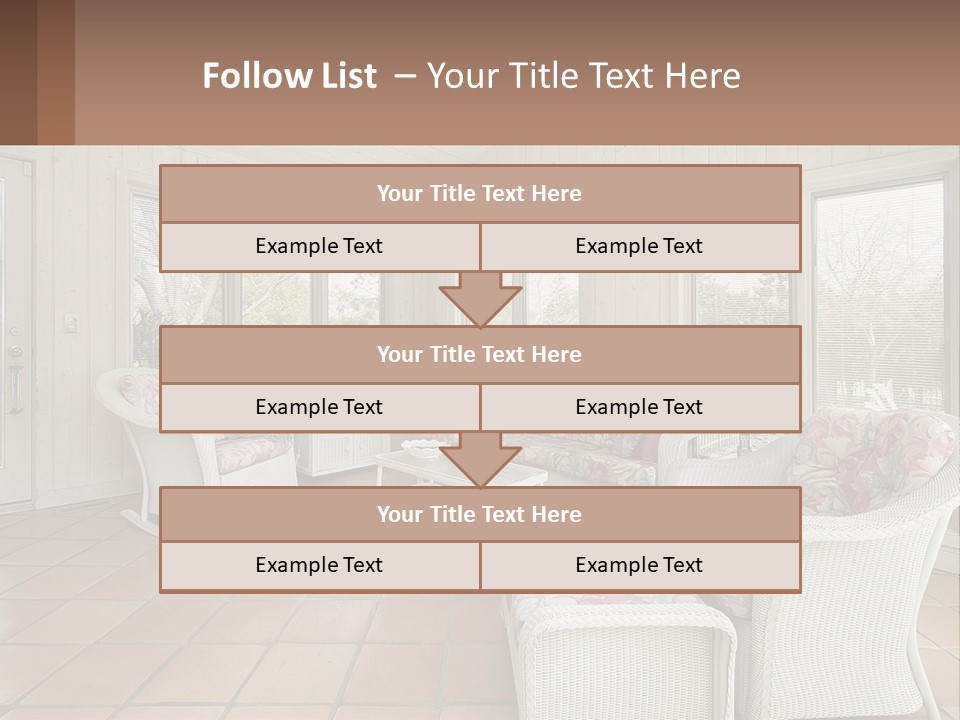 Furniture Suburban Window PowerPoint Template