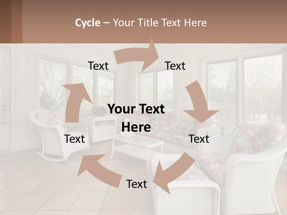 Furniture Suburban Window PowerPoint Template