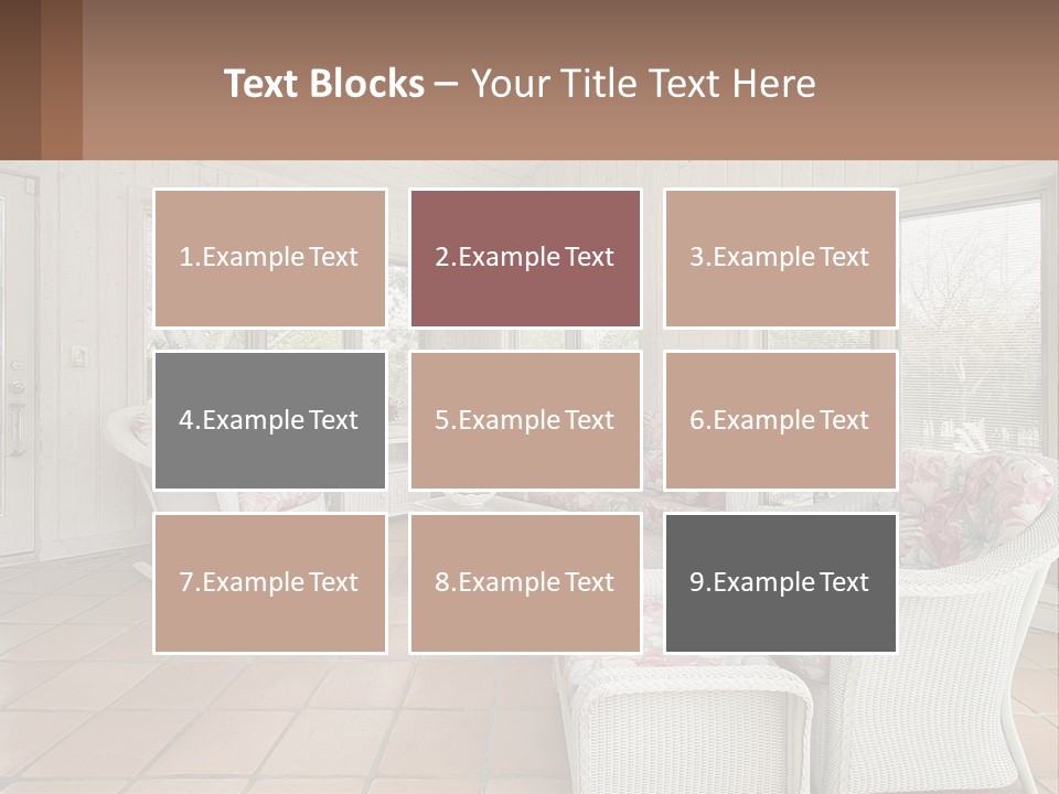Furniture Suburban Window PowerPoint Template