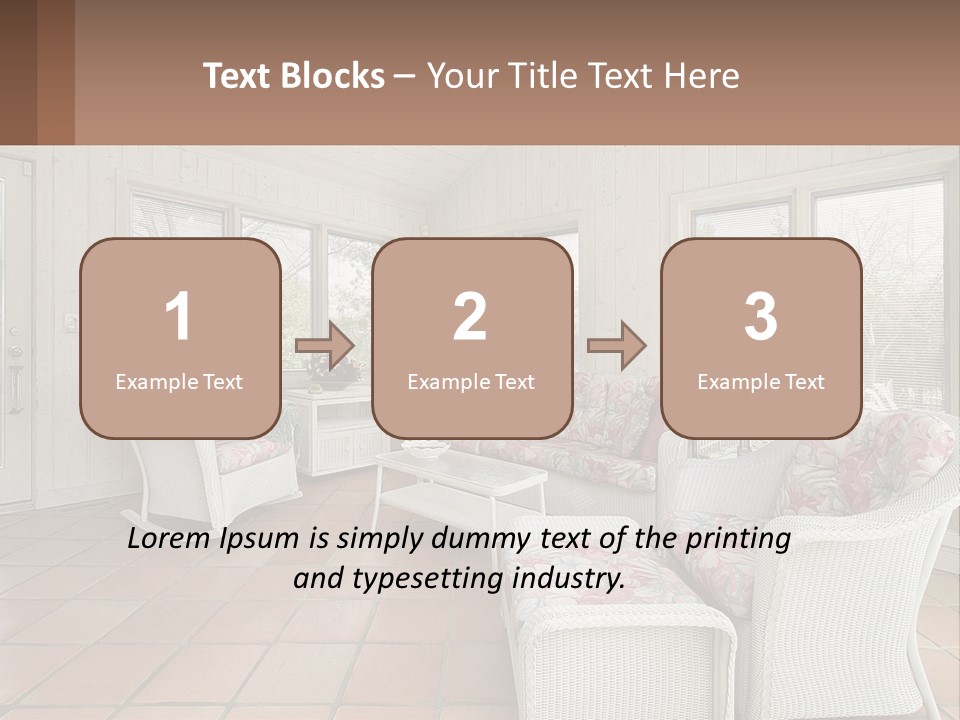 Furniture Suburban Window PowerPoint Template