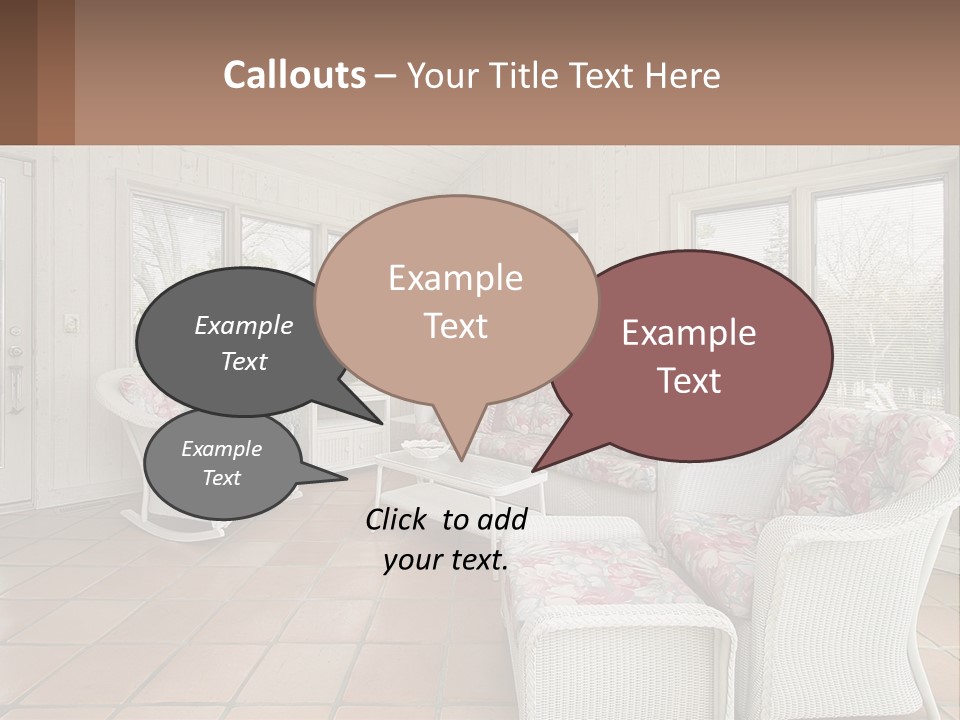 Furniture Suburban Window PowerPoint Template