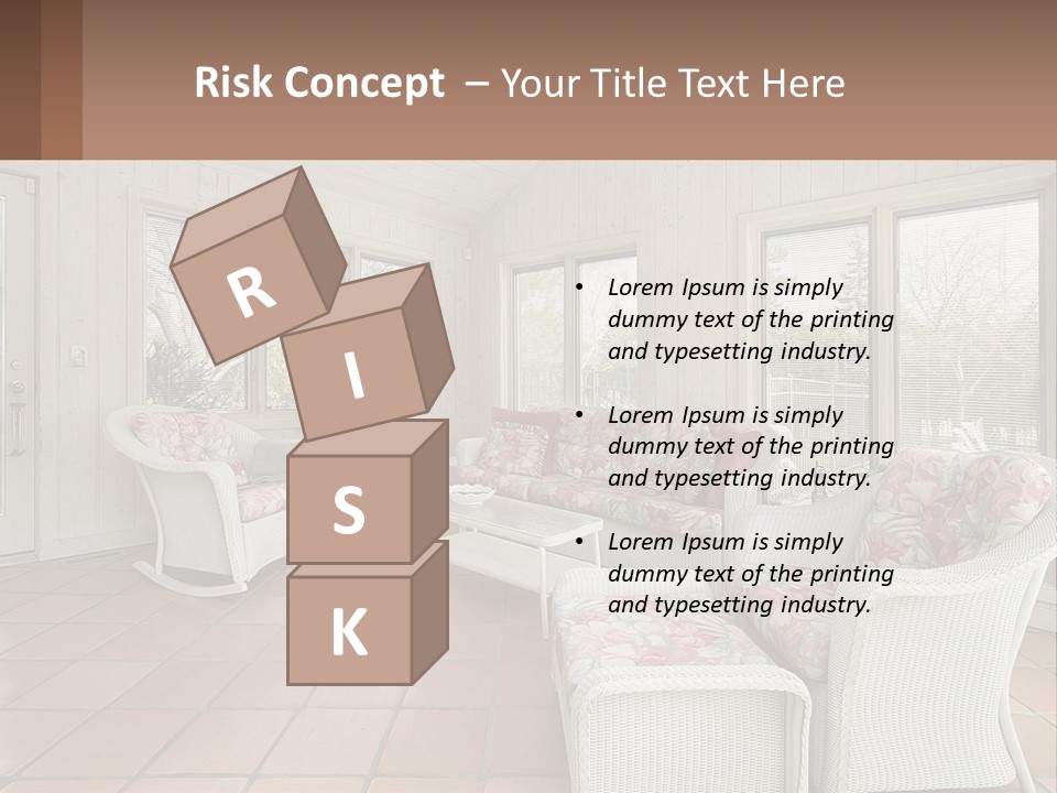 Furniture Suburban Window PowerPoint Template