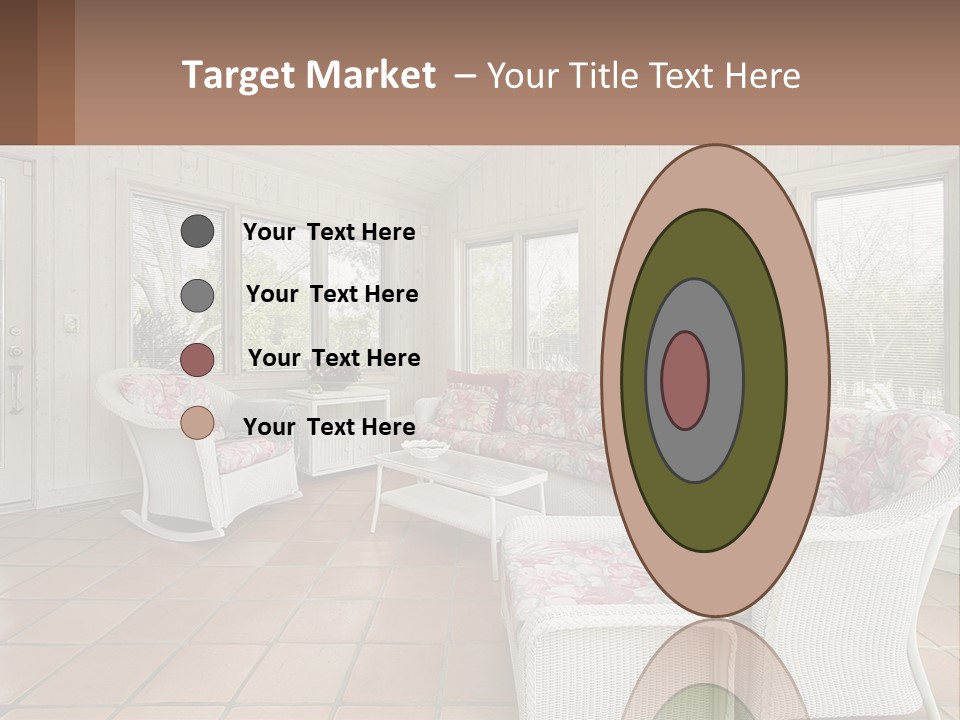 Furniture Suburban Window PowerPoint Template