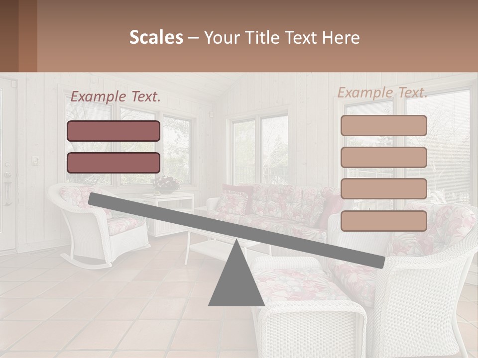 Furniture Suburban Window PowerPoint Template