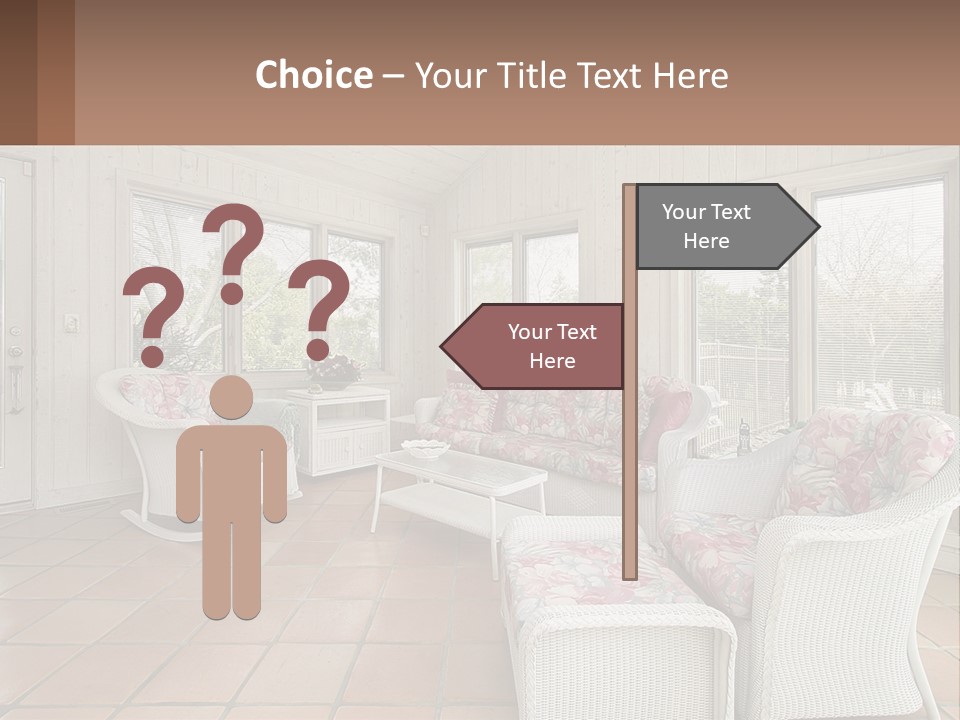 Furniture Suburban Window PowerPoint Template