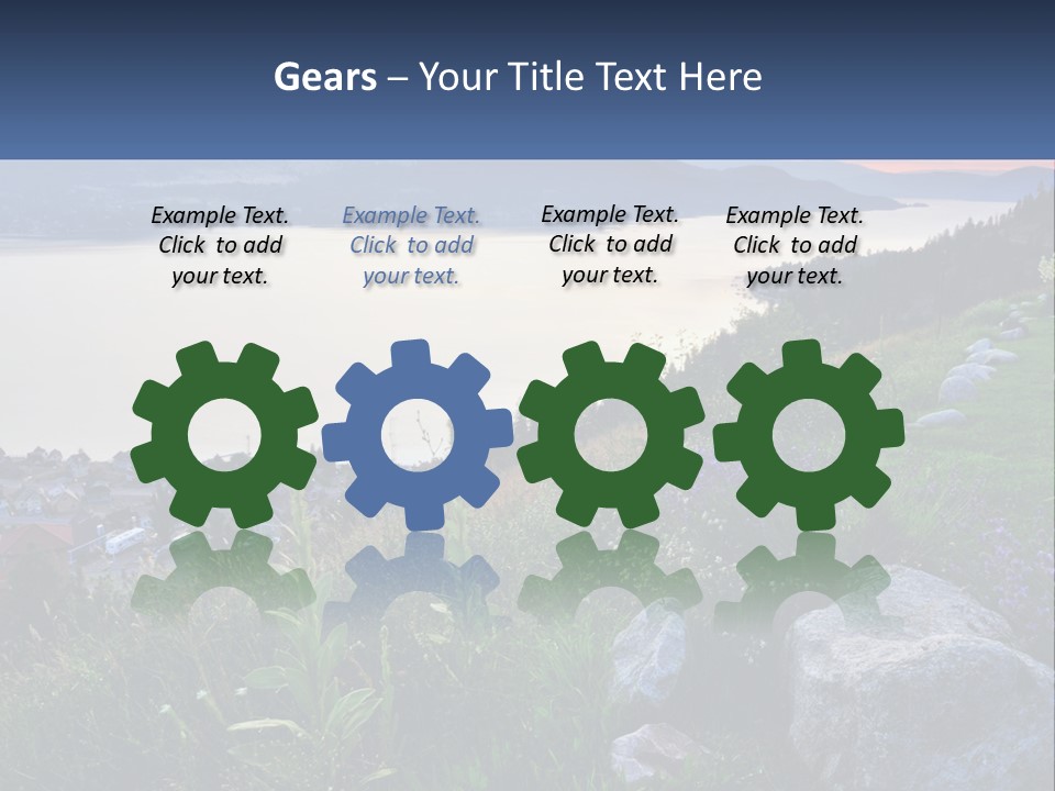 Bush Cloud Hillside PowerPoint Template