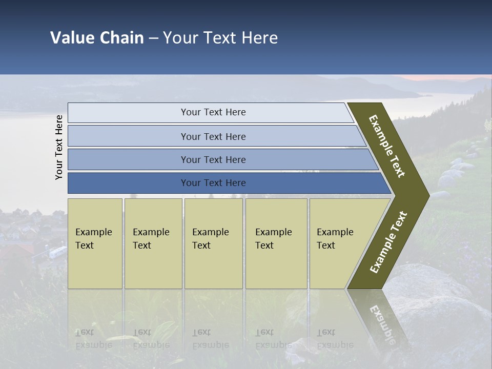 Bush Cloud Hillside PowerPoint Template