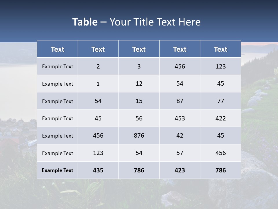 Bush Cloud Hillside PowerPoint Template