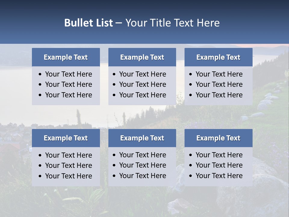 Bush Cloud Hillside PowerPoint Template