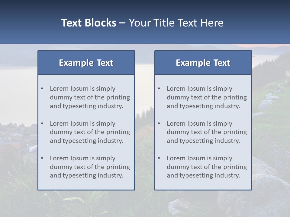 Bush Cloud Hillside PowerPoint Template