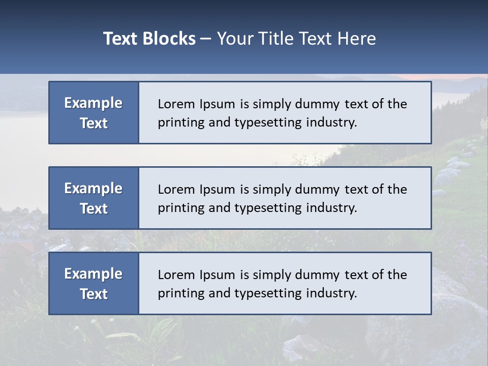 Bush Cloud Hillside PowerPoint Template