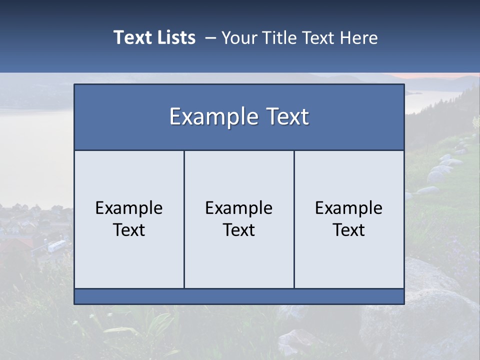 Bush Cloud Hillside PowerPoint Template