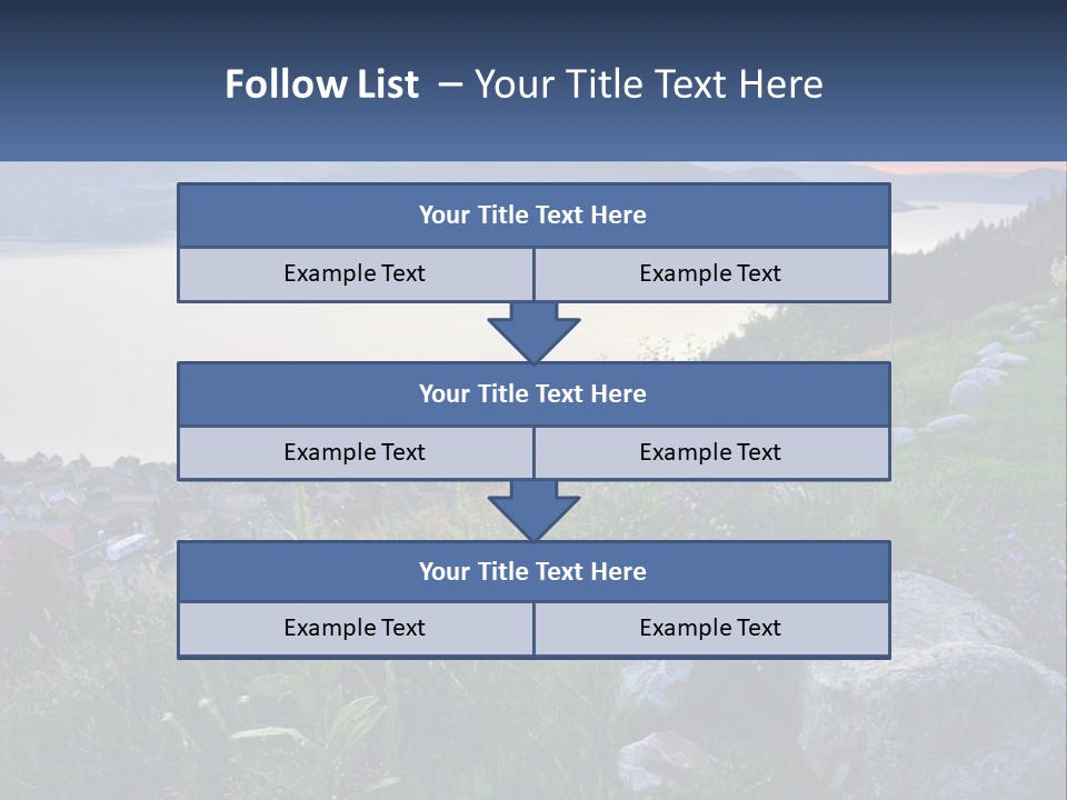 Bush Cloud Hillside PowerPoint Template