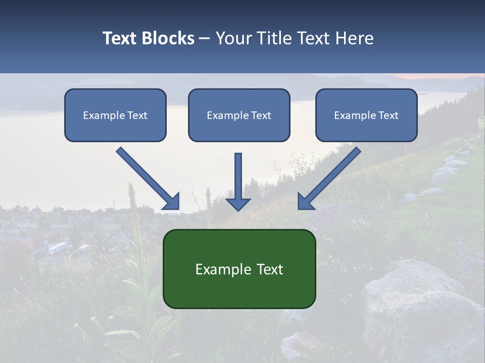 Bush Cloud Hillside PowerPoint Template