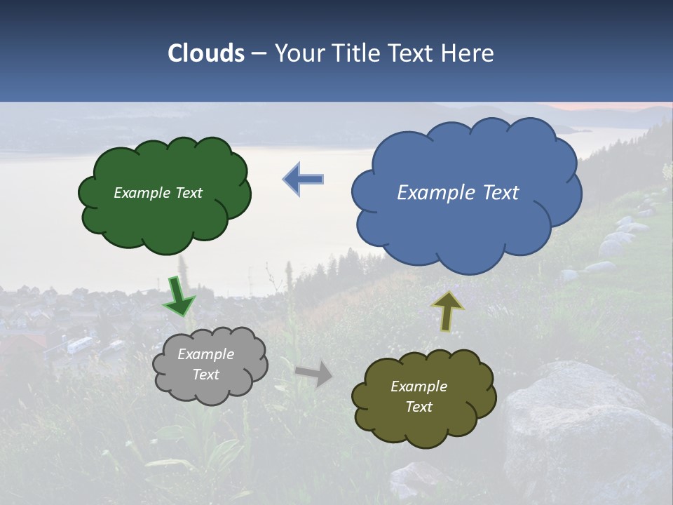 Bush Cloud Hillside PowerPoint Template