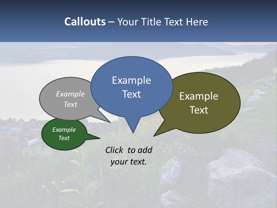 Bush Cloud Hillside PowerPoint Template