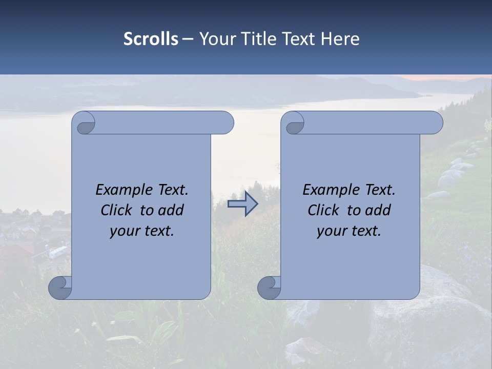 Bush Cloud Hillside PowerPoint Template