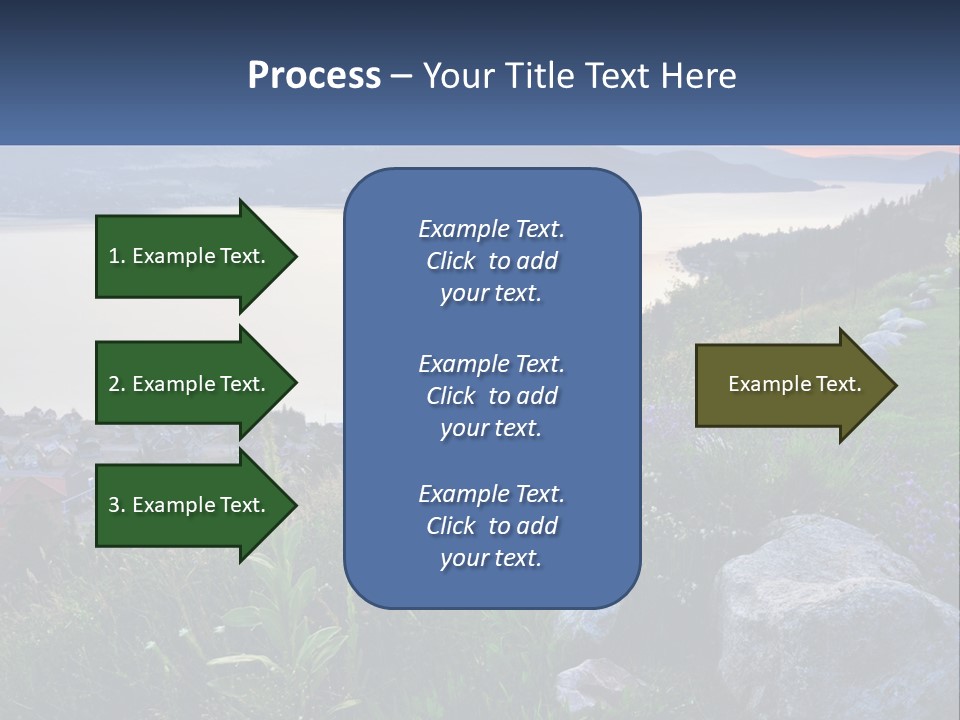 Bush Cloud Hillside PowerPoint Template