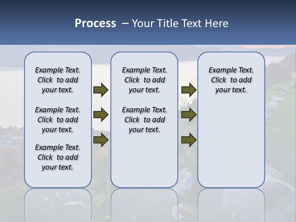 Bush Cloud Hillside PowerPoint Template