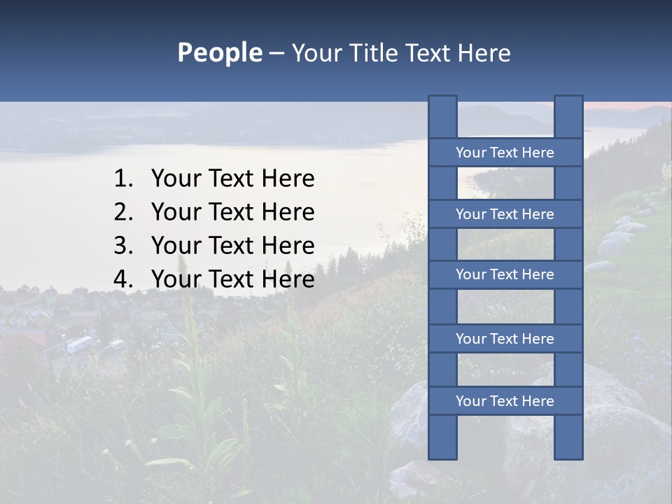 Bush Cloud Hillside PowerPoint Template