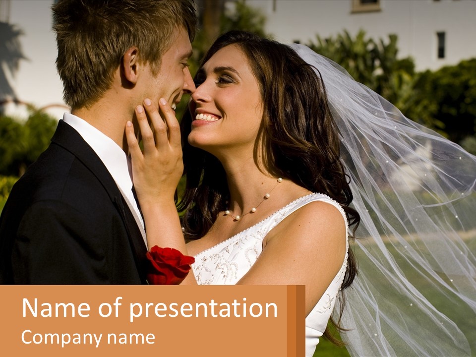 Brunette Together People PowerPoint Template