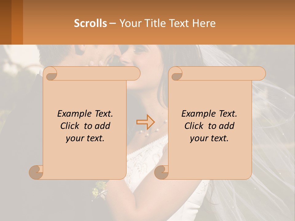 Brunette Together People PowerPoint Template