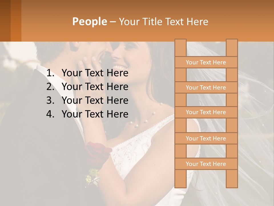 Brunette Together People PowerPoint Template