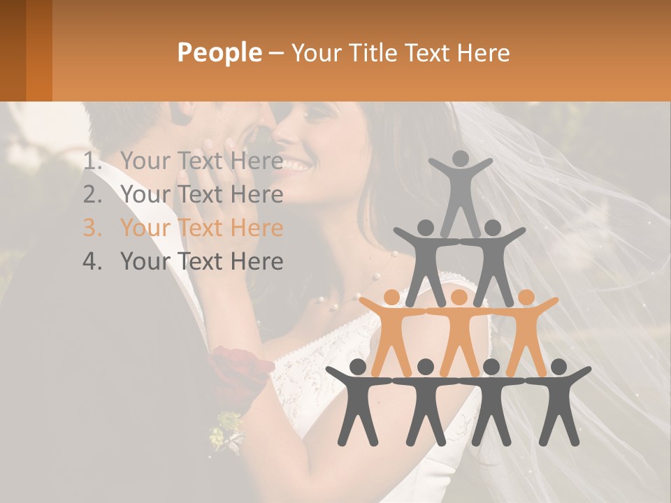 Brunette Together People PowerPoint Template